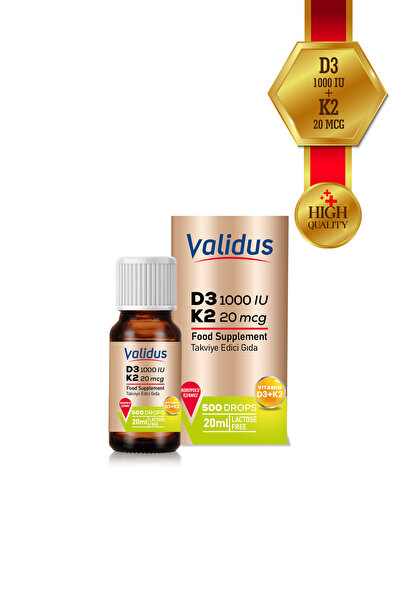 Validus Vitamin D3 + Vitamin K2 Drops 20 ml