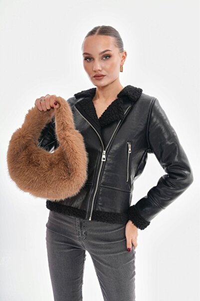 Axesoire NWC-001 Camel Peluş Çanta