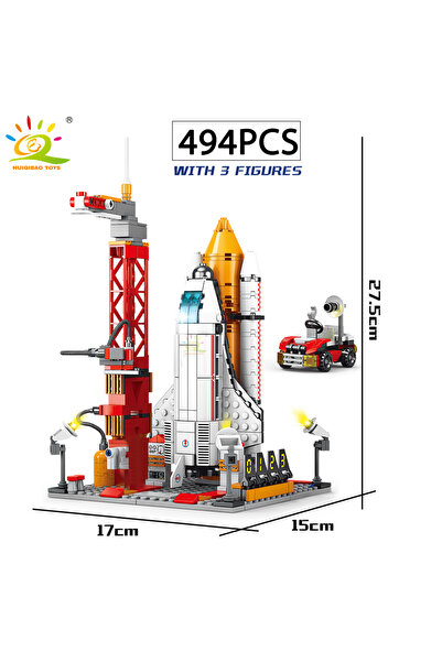 Choice4 1. NO box HUIQIBAO Space Aviation Manned Rocket Building Blocks With ...
