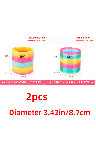 Choice5 Big Size 2pcs 8.7cm Big Size Rainbow Magic Springs Toy for Kids Birth...