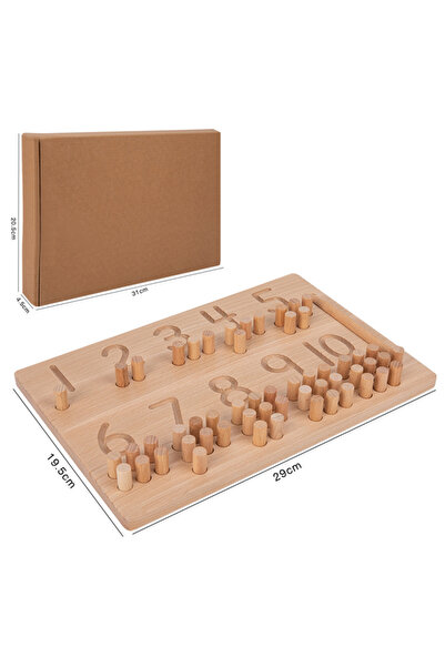Choice BZS00328 Wooden Number Puzzle Sorting Montessori Toys Toddlers 1-10 Di...