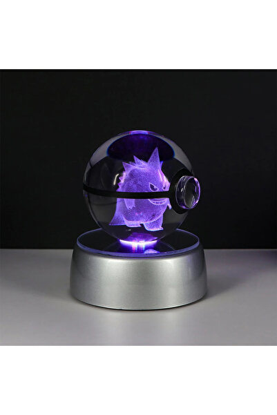 Choice7 5cm with Base Gengar Pokemon 3D Crystal Ball Pikachu Gengar Eevee Mew...