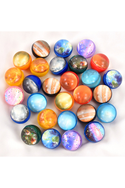 Choice1 10pcs B 10/20Pcs 32mm Space Theme Glitter Bouncy Ball Toys Kids Birth...
