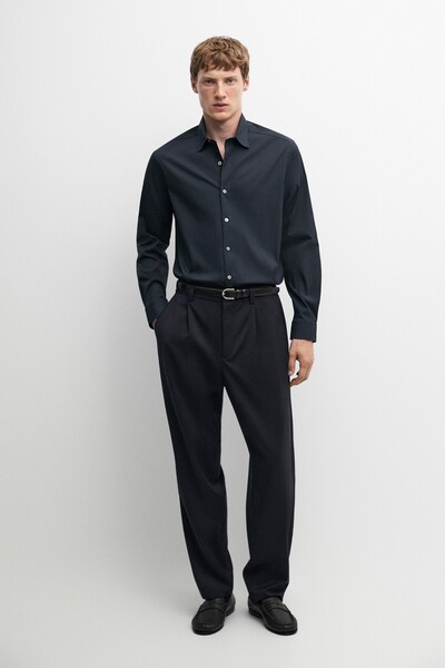 Massimo Dutti %100 pamuklu slim fit stretch gömlek