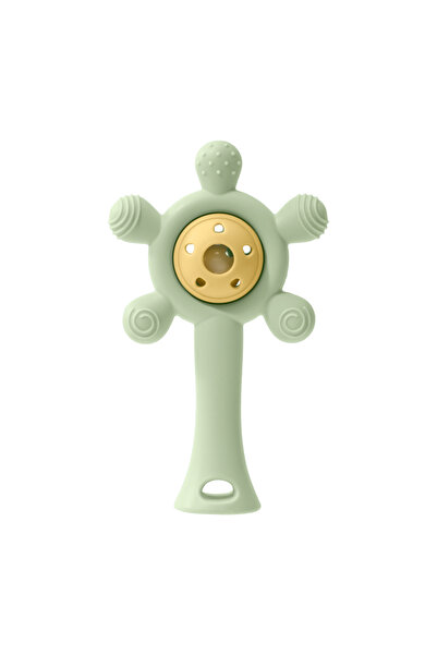 Choice 004 taupe Color Kids Silicone Teether Toy Baby Rattle Toy Teething Rin...