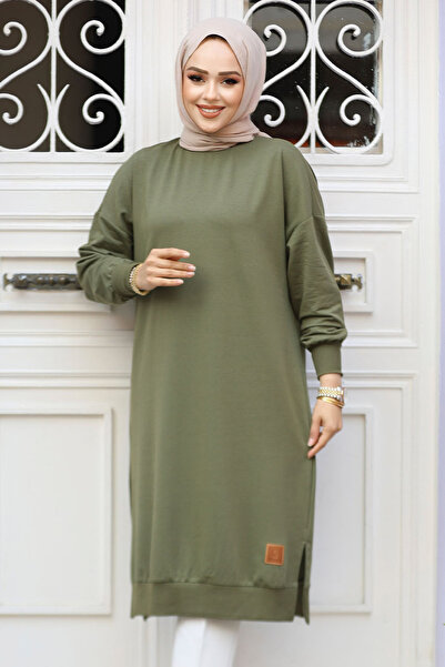 Neva Style Khaki Hijab Tunic 30645Hk