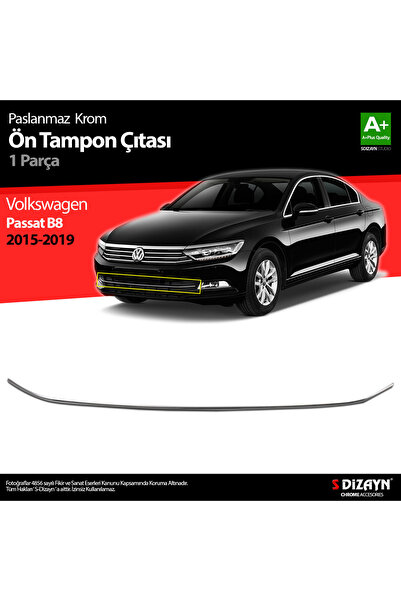 S Dizayn S-Dizayn VW Passat B8 Krom Ön Tampon Çıtası 2015-2019 7617191