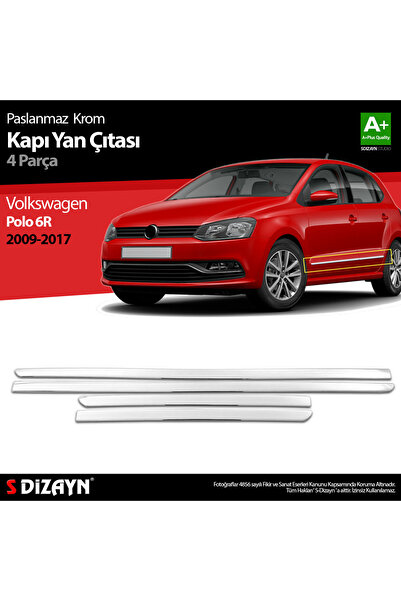 S Dizayn S-Dizayn VW Polo 6R Krom Kapı Yan Çıtası 2009-2017 7618404