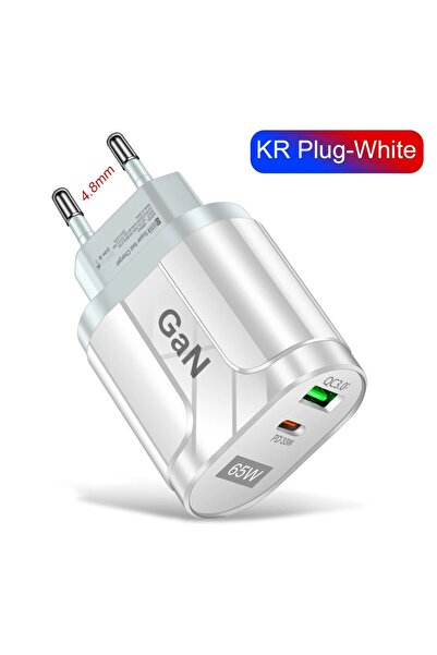 choice2 KR Plug White GaN 65W PD USB Type C Charger Mobile Phone Quick Charge...