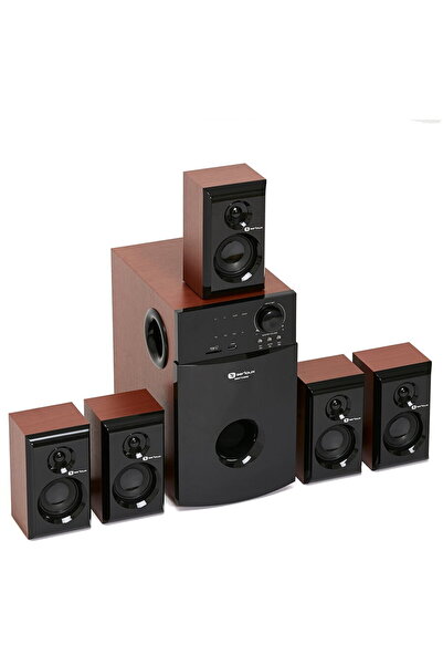 SERIOUX Boxe 5.1 SoundBoost HT5100C, 140W RMS, SD/USB/FM, cireș