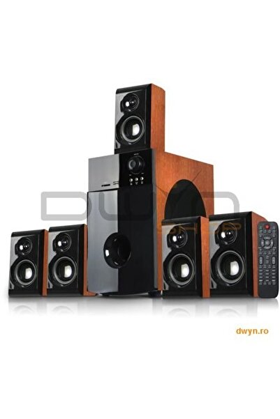 SERIOUX Boxe 5.1 SoundBoost HT5100C, 140W RMS, SD/USB/FM, cherry