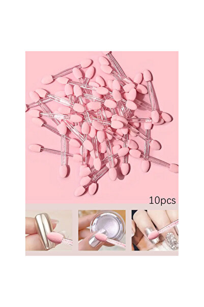 Choice YYL-F 10pcs Nail Art Brush Double Sided Chrome Pink Black Multifunctio...