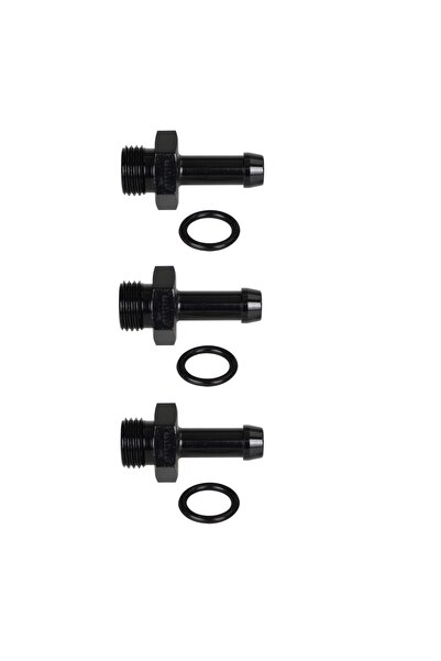 Choice1 3pcs Black Aluminum AN6 Male to 5/16 Hose Barb Fitting 6AN O-ring Sea...