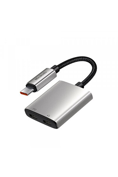Mcdodo Adaptor audio USB-C - USB-C / USB-C CA-5570 Țara Galilor, Gri