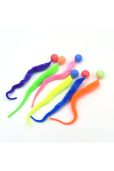 Choice Solid color-1pcs Cat interactive toys Tickle Cat Colorful bouncing bal...