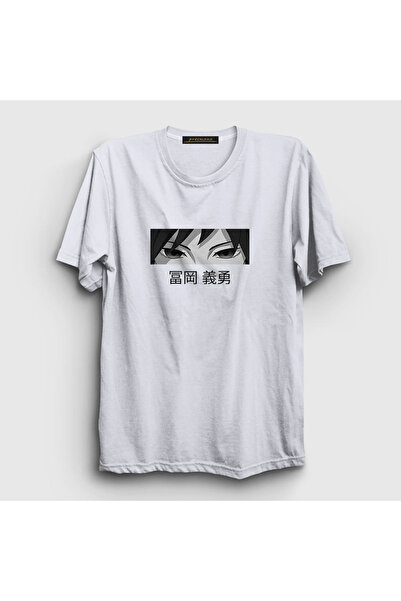 Presmono Unisex bele oči Giyu Tomioka anime ubica demona Kimetsu No Yaiba T-s...