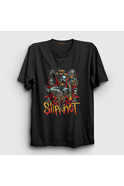 Presmono Unisex Black Hell Tour Slipknot T-shirt 349871tt