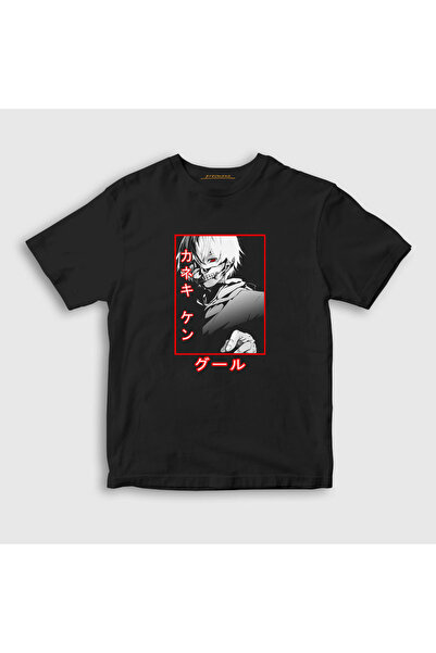 Presmono Unisex dečji crni Ken Kaneki V3 anime Tokyo Ghoul T-shirt 350369tt