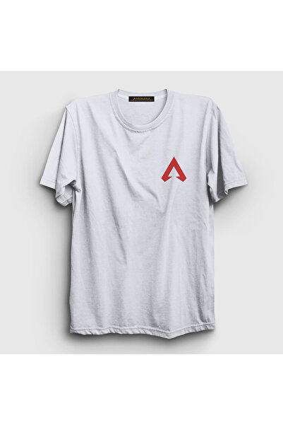 Presmono Unisex beli bočni logo Apex Legends T-shirt 232250tt