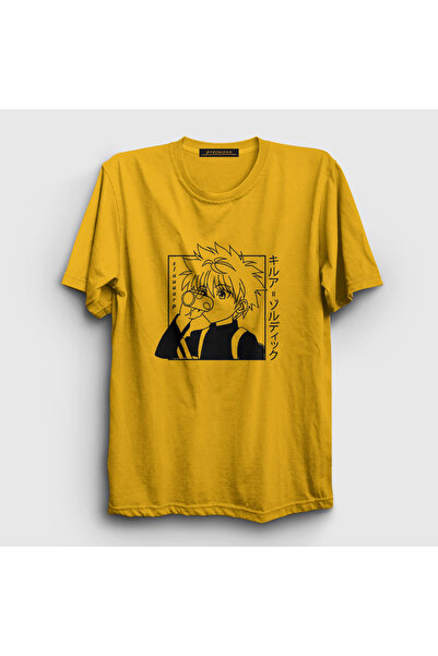 Presmono Unisex žuta Killua anime Hunter X Hunter T-shirt 238733tt
