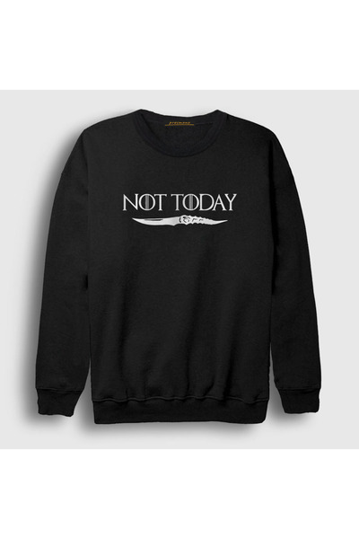 Presmono Unisex Black Not Today Game Of Thrones Sweatshirt 193228tt