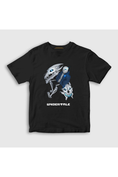 Presmono Unisex Kids Black Gaster Blaster Undertale T-shirt 32159tt