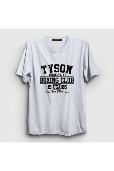 Presmono Unisex White Boxing Club Mike Tyson T-shirt157657tt