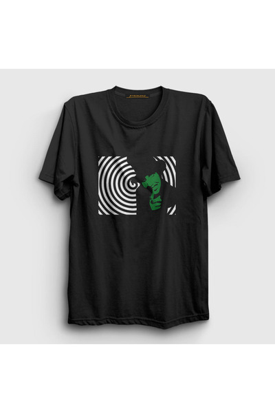 Presmono Unisex Black Spiral Marilyn Manson T-shirt 38809tt