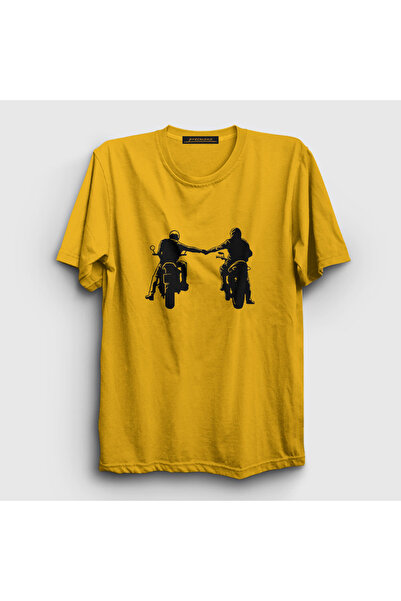 Presmono Unisex žuto bratstvo biciklista T-shirt - Poklon za bicikliste 457771tt