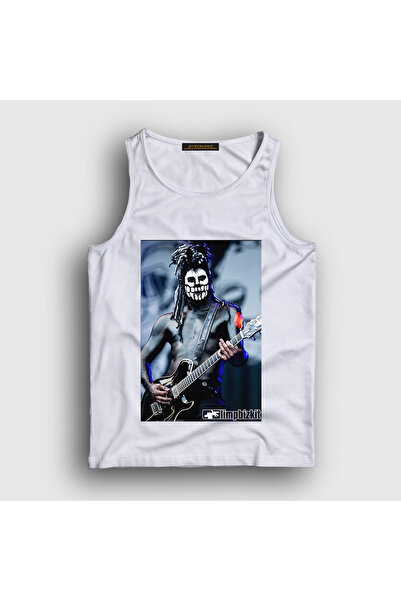 Presmono Unisex alb Wes Borland Chitarist Limp Bizkit Tricou fără mâneci 5563...