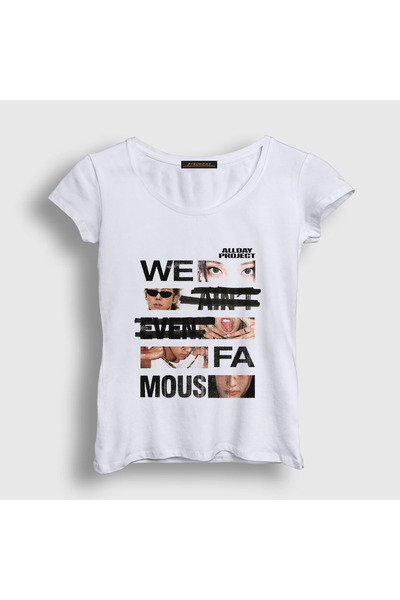 Presmono Women's White Famous K-Pop Allday Project T-Shirt 596989Tt