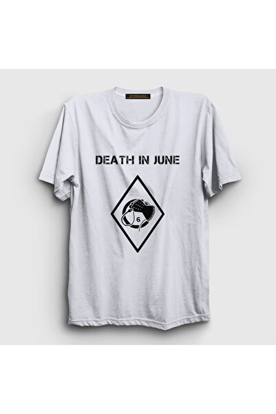 Presmono Unisex White Logo Music Death in June T-Shirt 503181 Tt