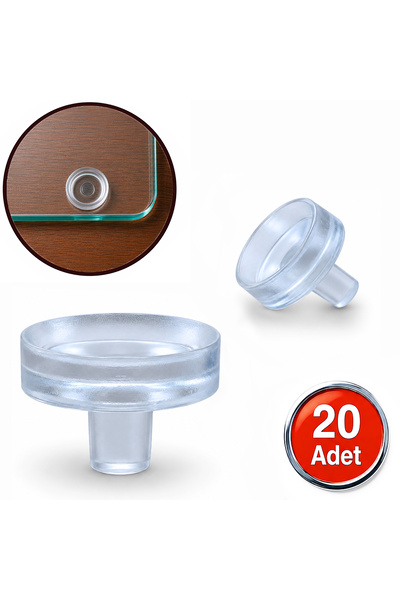 ALETÇANTAM Cam Sehpa Masa Tutucu Lastik Vantuz - 20 Li Paket