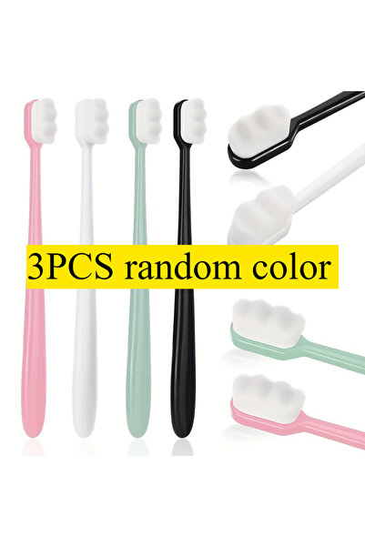 Choice 3PCS random 3pcs Ultra-Soft Manual Toothbrush with 20, 000pcs Soft Bri...