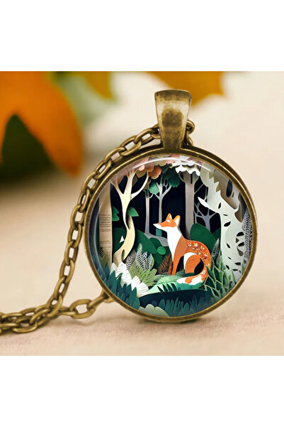 Choice 1 Round Bird Cat Dragonfly Fox Cabochon Glass Pendant Necklace For Wom...