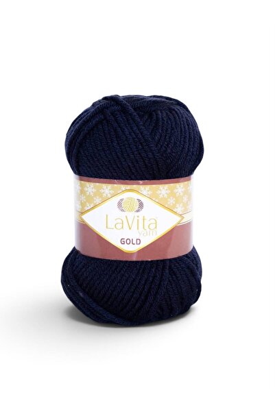 LaVita Yarn Gold Hand Knitting Yarn 100% Acrylic 100Gr (9779 Dark Blue)