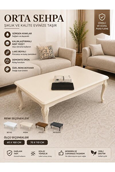 BAŞARAN CONCEPT Ultra Kaliteli 1. Sınıf 70x110 Mdf Oyma Işlemeli Gold Büyük Ö...