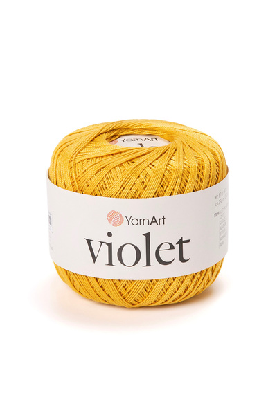 Yarnart Violet - Mercerized Lace Rope Mustard-4940