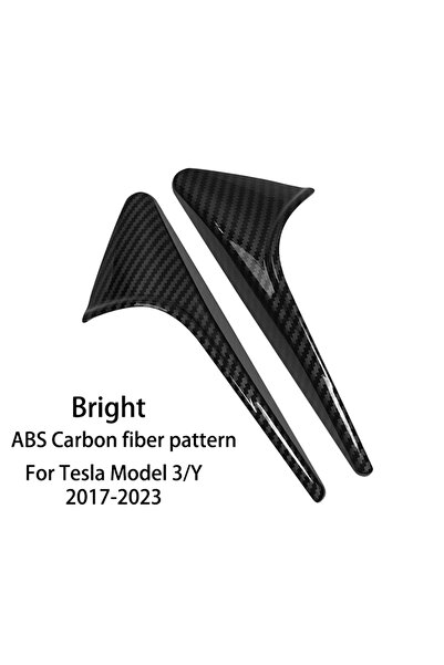 Choice Bright Carbon Fiber For Tesla Model 3/Y Side Camera Protection Cover C...
