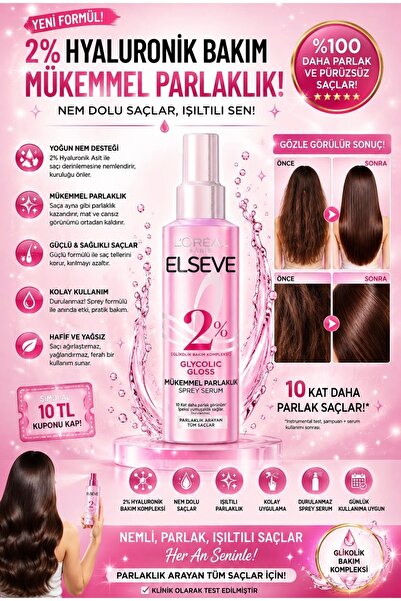 L'Oreal Paris L'Oréal Paris Elseve Hydra [Hyaluronic] Nem İle Dolgunlaştıran ...