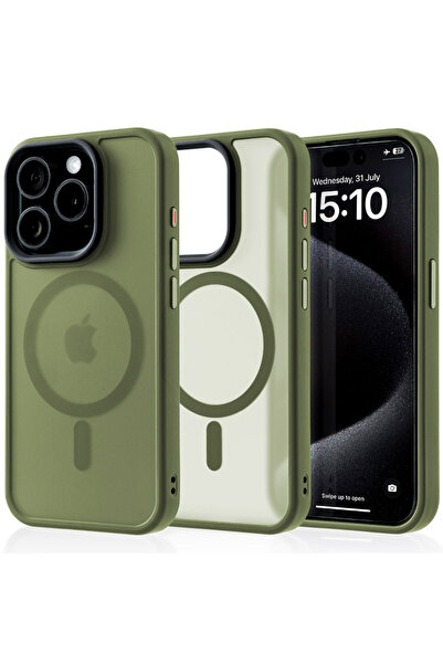 Casey Studios MagSafe калъф iPhone 15 Pro, безжично зареждане, повдигнати ръб...