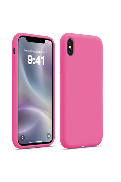Casey Studios Силиконов калъф за iPhone X/XS, с микрофибър, тънък, защитен, с...