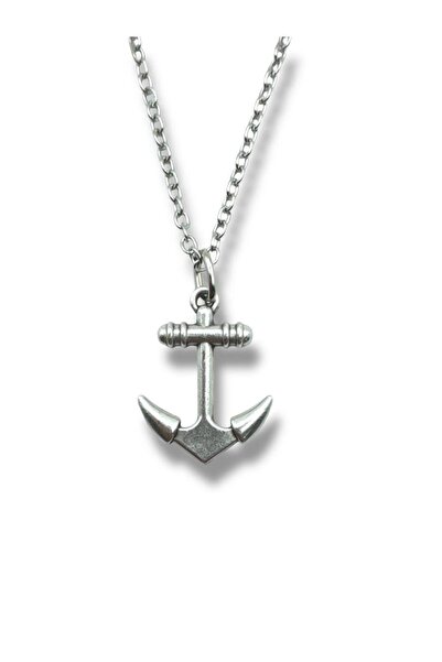 Herşey Nota Unisex Necklace with Sea Anchor Figure – Antique, Powerful and Me...