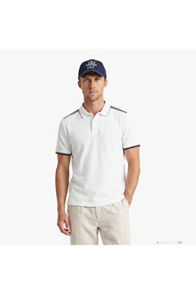 Nautica Erkek Beyaz Regular Fit Polo Yaka T-Shirt