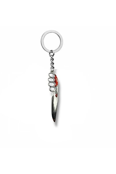Herşey Nota Chrome Red Knife Figured Keychain |   Gothic and Action Themed Un...