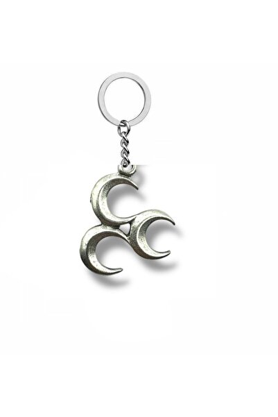Herşey Nota Simple Three Crescent Figured Silver Color Metal Keychain – Cultu...