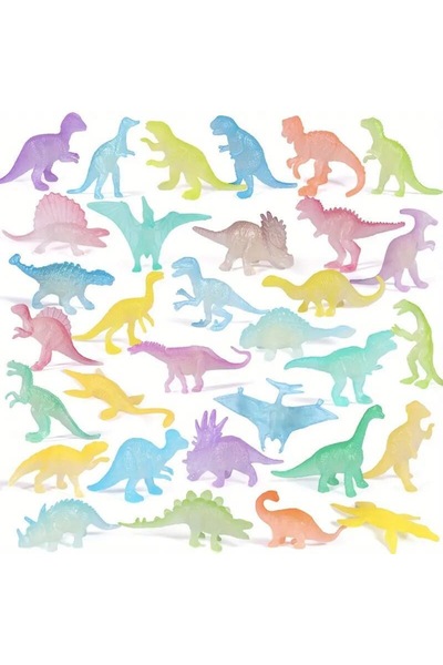 choice2 39pcs random 13/26/39pcs Mini Glow in Dark Dinosaur Model Toys for Bo...