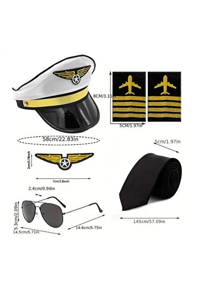 Choice White Costume Accessories for Kids Airline Pilot Captain Costume Dress...