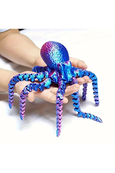 choice2 C 3D Printed Octopus Figures Movable Toy Octopus Decorative Craft Mod...