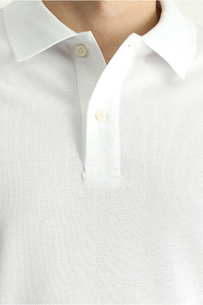 Kiğılı Polo Yaka Slim Fit Nakışlı %100 Pamuk Tişört